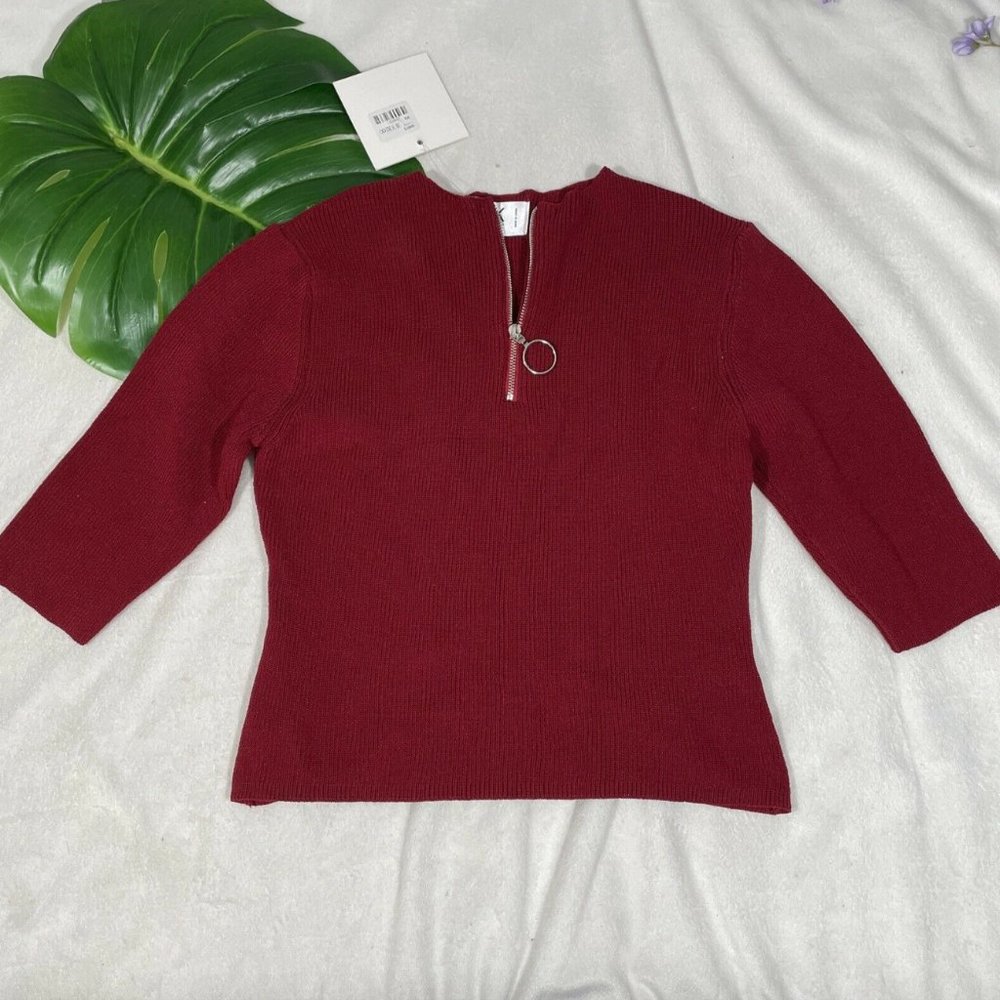 #21 ✨ NWT LF X Seek‎ the Label Zipper Neck Sweater Top